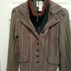 Cropped collegiate jacket